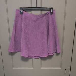 SHEIN Lilac Corduroy Skater Skirt